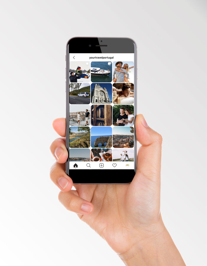 Feed da redes social Instagram your travel