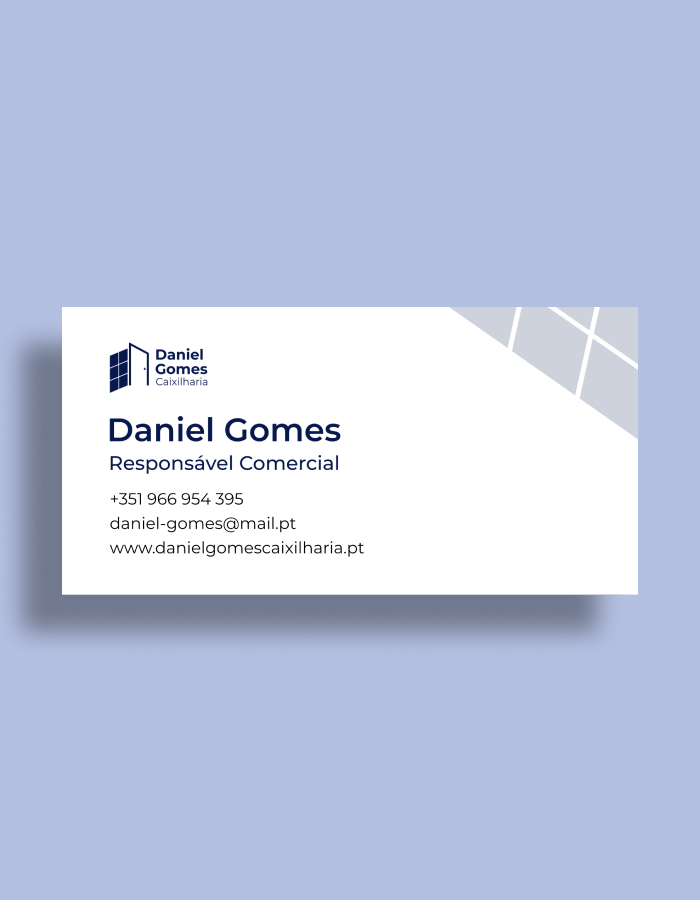 Design Cartão de visita Daniel Gomes Caixilharia