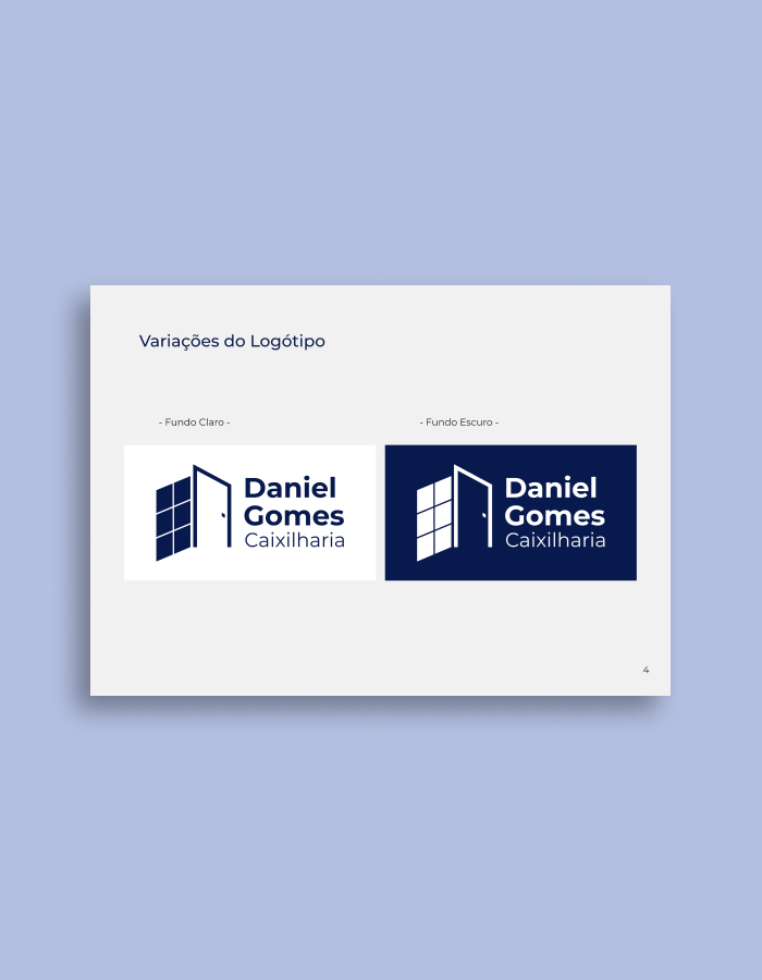 Variações logótipo para a empresa Daniel Gomes