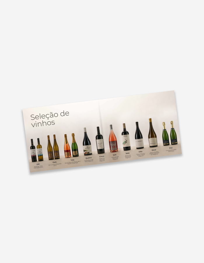 Design Editorial da seleção de vinhos
